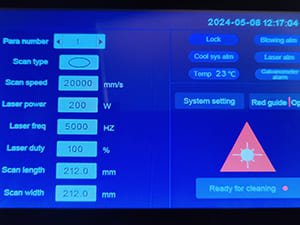 Relfar smart system for laser cleaning