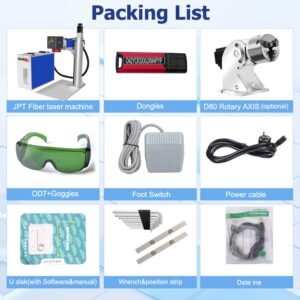 packing list for 2.5D 50W 60W 100W 200W Color Laser Marking Machine