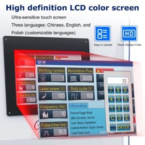 5-inch HD touchscreen control panel for Scotle QCW fiber laser spot welding machine