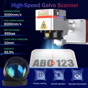 High-speed galvo scanner for UV laser marking with precise and smooth engraving
