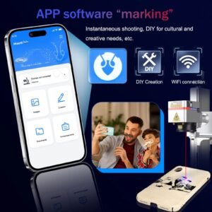Mobile app control for UV laser marking machine with DIY design and WiFi connection