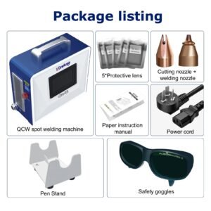 Package list of Scotle QCW fiber laser portable spot welding machine