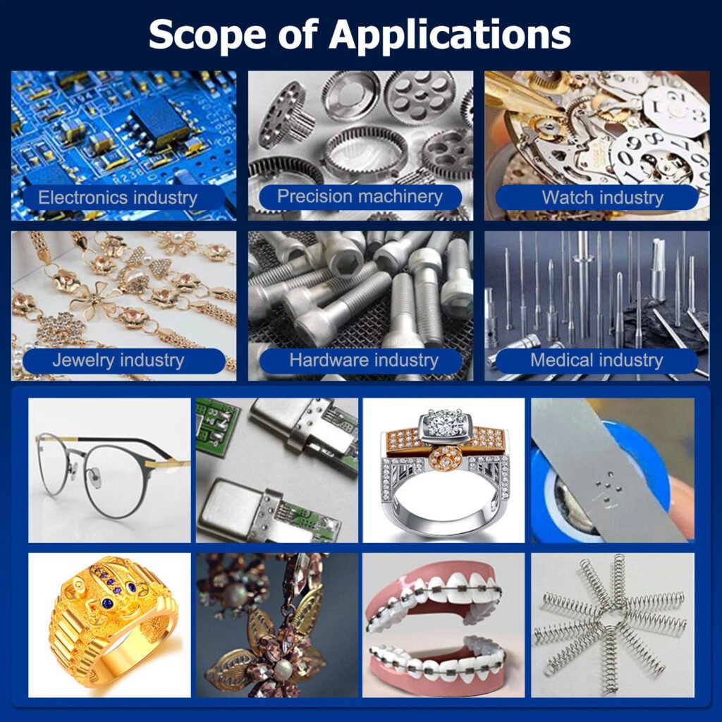 Scope of applications for jewelry laser welding machine across electronics, jewelry, watch, hardware and medical industries