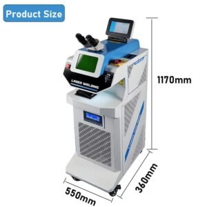 Scotle 200W water-cooled vertical NdYAG jewelry laser welding machine dimensions