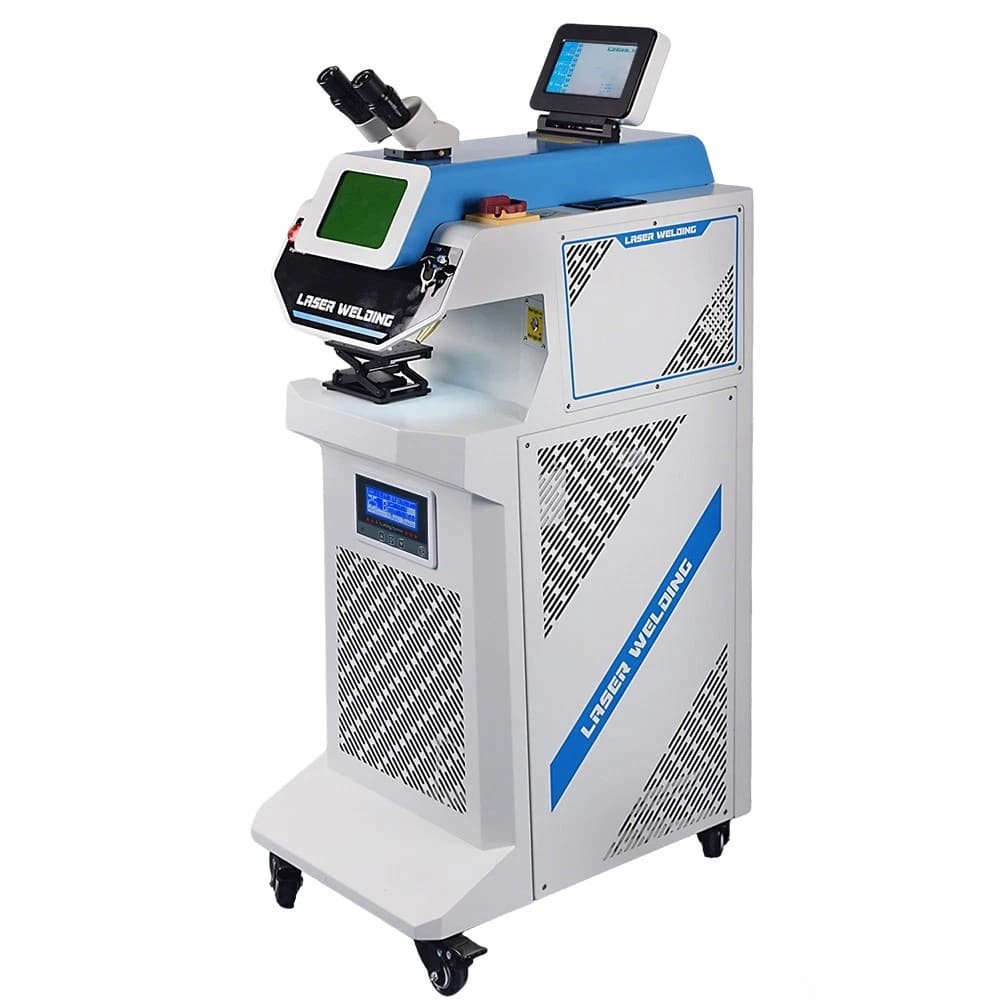 Scotle 200W water-cooled vertical NdYAG jewelry laser welding machine side view