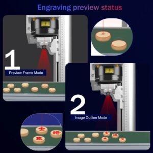 UV laser marking machine preview modes with CCD vision for accurate engraving positioning