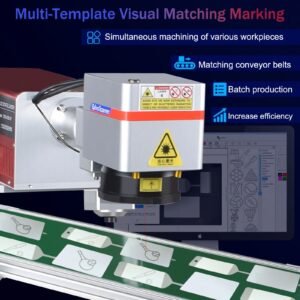 UV laser marking machine with CCD vision and conveyor for batch production