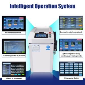 Intelligent touchscreen interface of scotle handheld laser welding machine with reci fiber