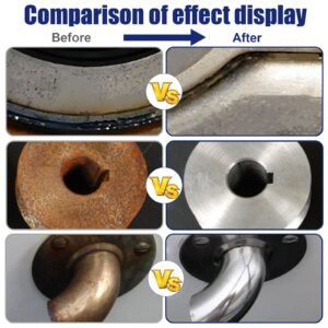 Surface cleaning effect with RECI handheld fiber laser welder