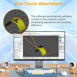 3D dynamic focus laser marking one-touch surface attachment