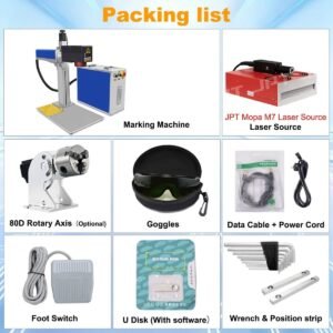 3D fiber laser marking machine package contents