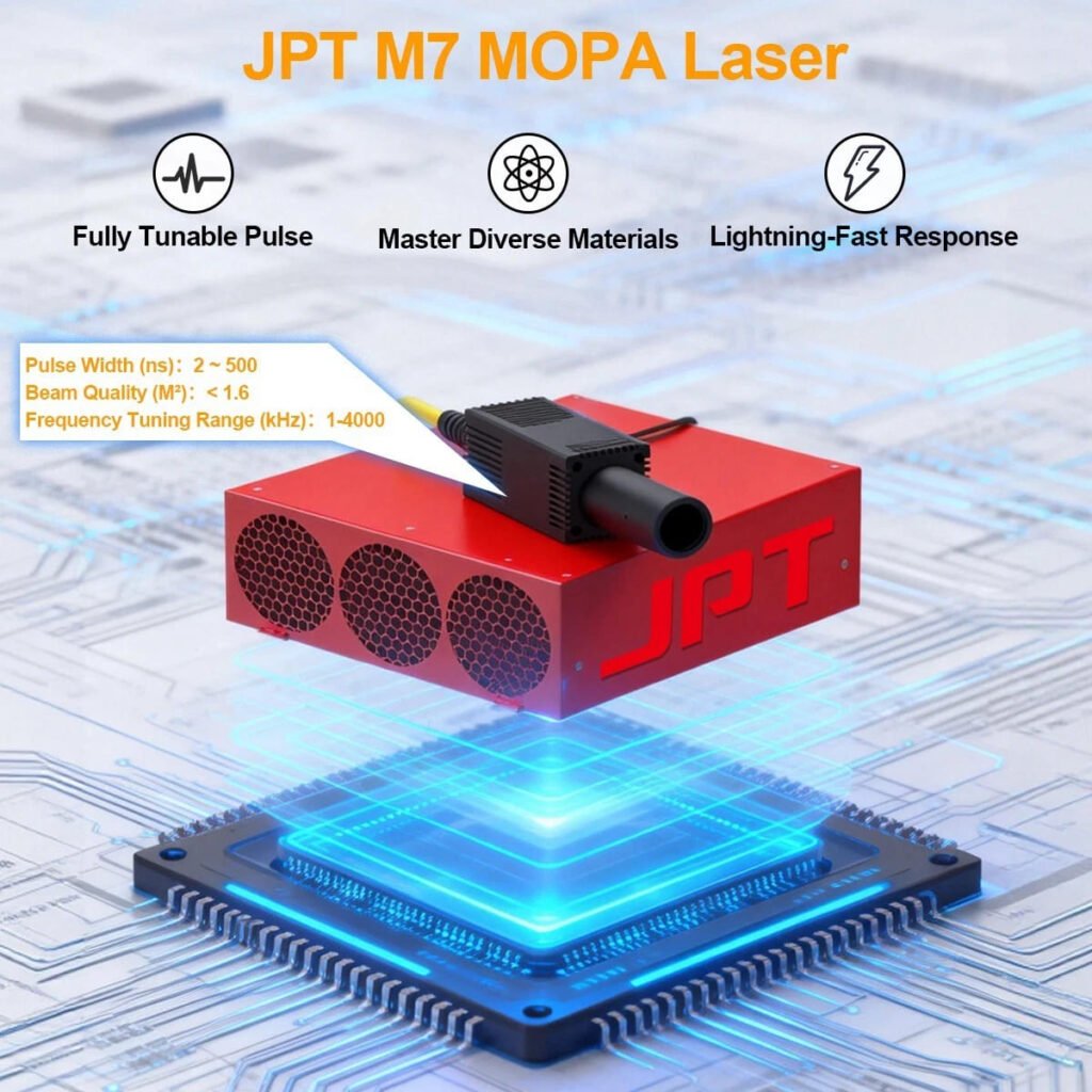 JPT M7 MOPA laser source for Scotle 3D dynamic focus fiber laser marking system
