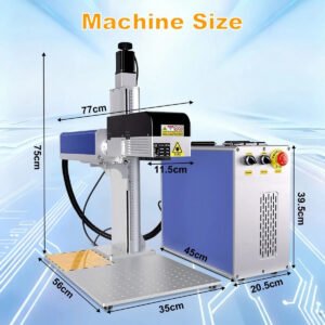 Scotle 3D dynamic focus fiber laser marking machine size specification
