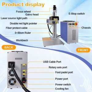 Scotle 3D dynamic focus fiber laser marking machine structure and interface overview (1)
