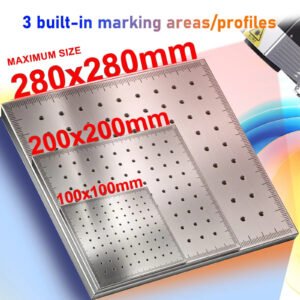 Scotle 3D laser marking system with 3 selectable working areas