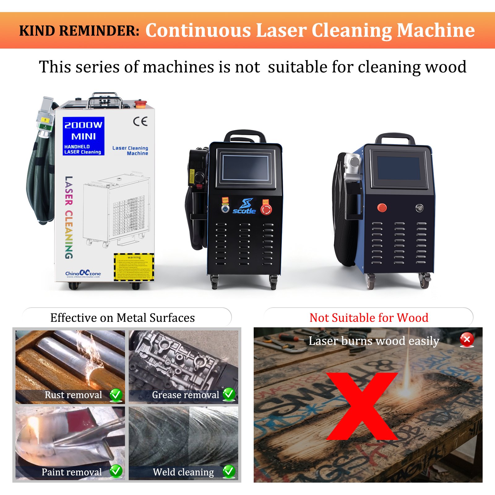 CW Laser cleaning machine