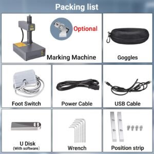 Scotle auto focus JPT MOPA fiber laser marking machine packing list